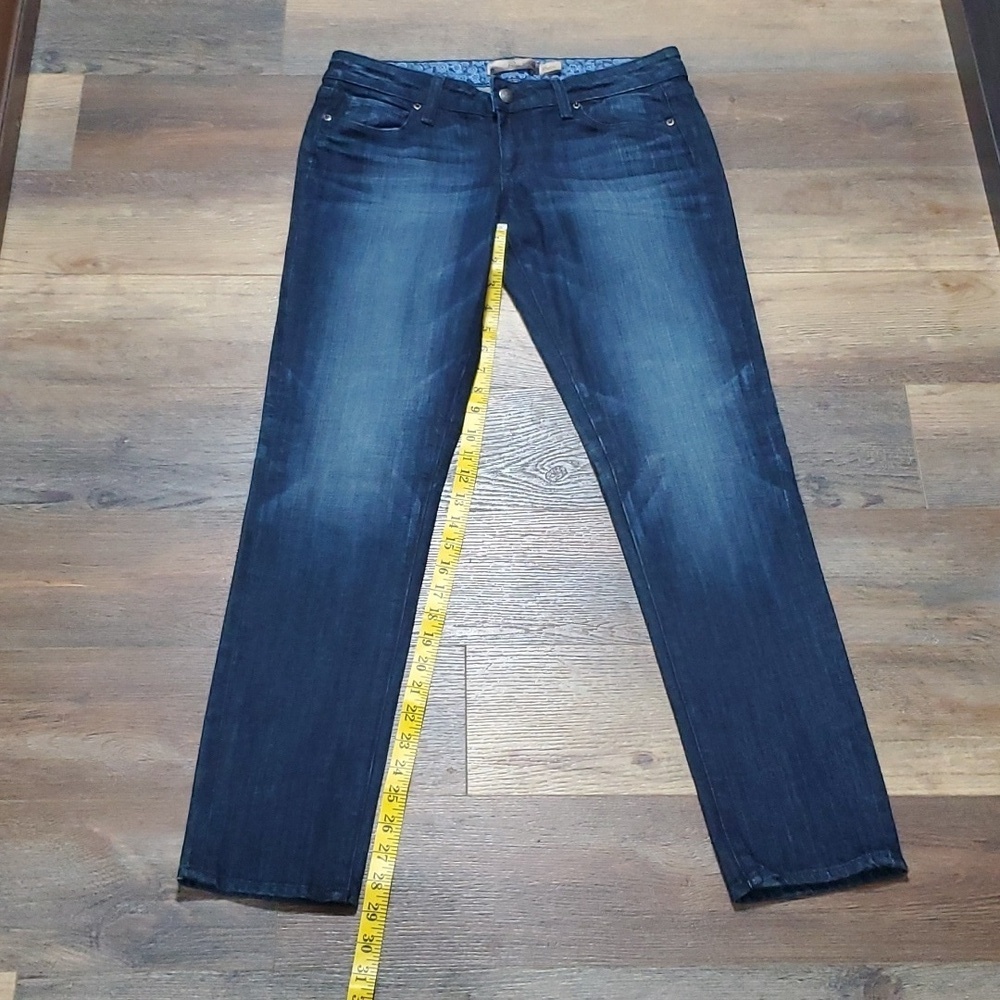 Paige denim skyline embellished pocket straight leg jeans